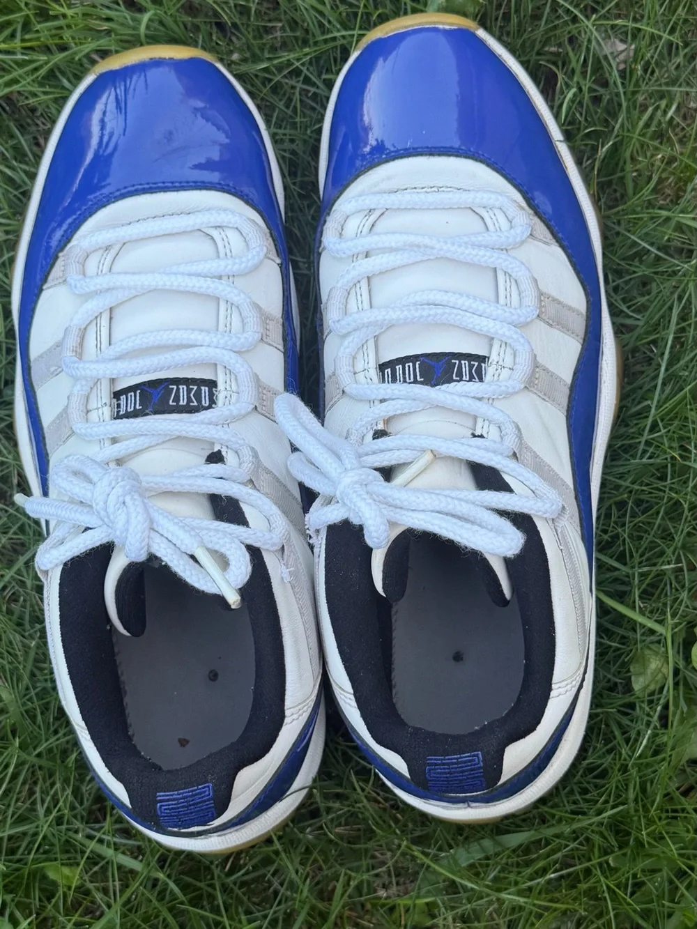 Jordan Low-Top Athletic Sneakers in White & Blue